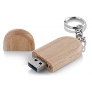 Oval Ahşap USB Bellek