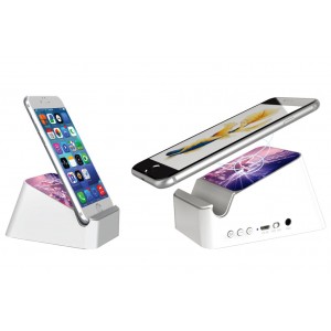 EXCLUSIVE - Bluetooth Hoparlör ve Kablosuz Şarj Özellikli Stand